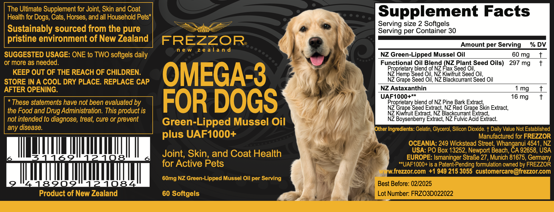Omega-3 Black für Haustiere